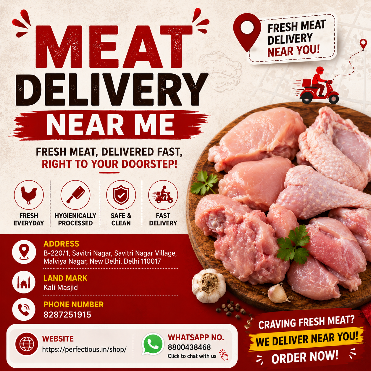Meat Delivery Near Me | Fresh Meat Home Delivery by Perfectious Love Meat Shop