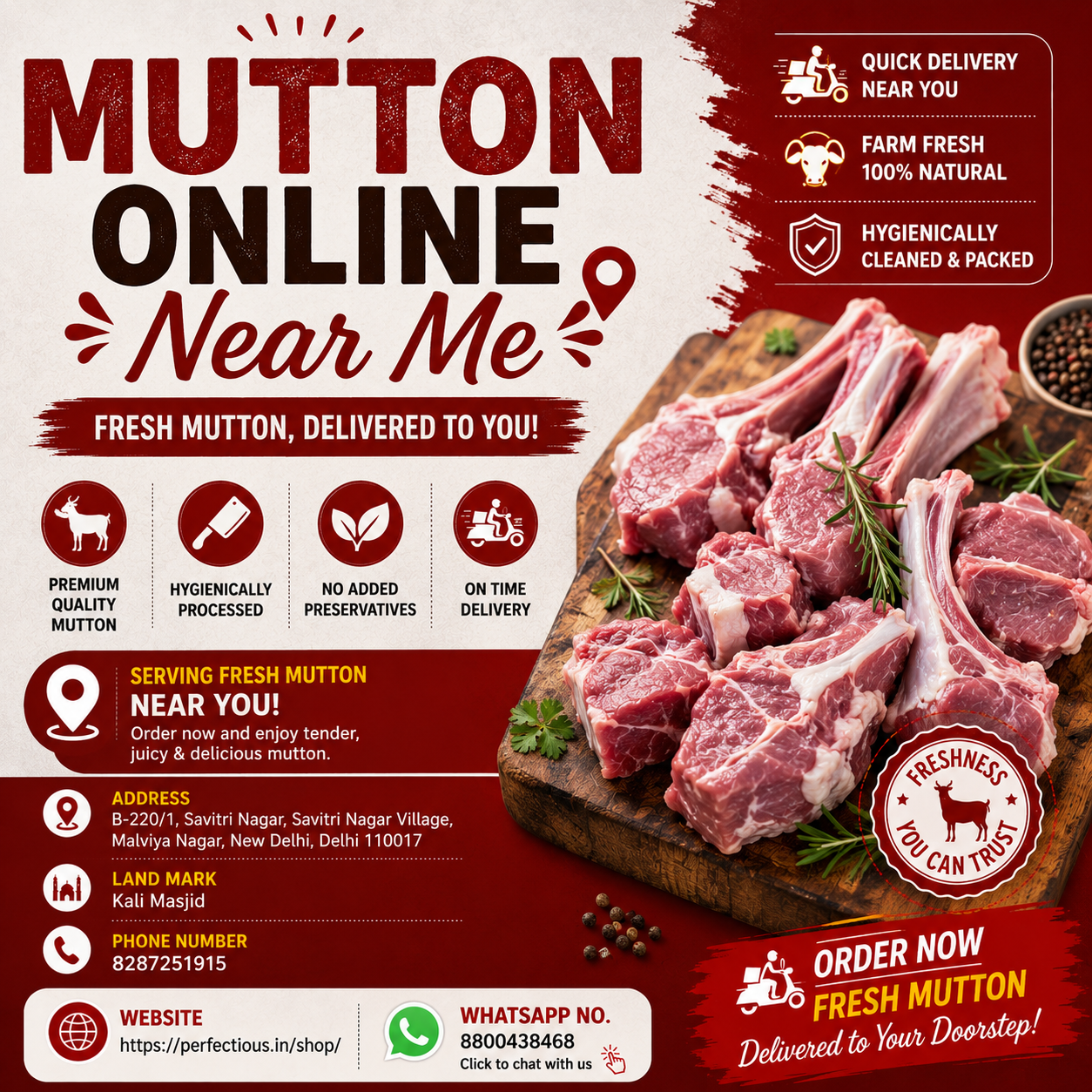 Mutton Online Near Me | Fresh Mutton Home Delivery - Perfectious Love Meat Shop