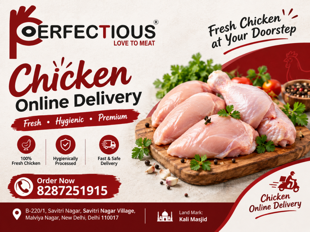 Order fresh chicken & mutton online from Perfectious Love Meat Shop. Get online mutton delivery near me & chicken delivery. Call 8287251915.
