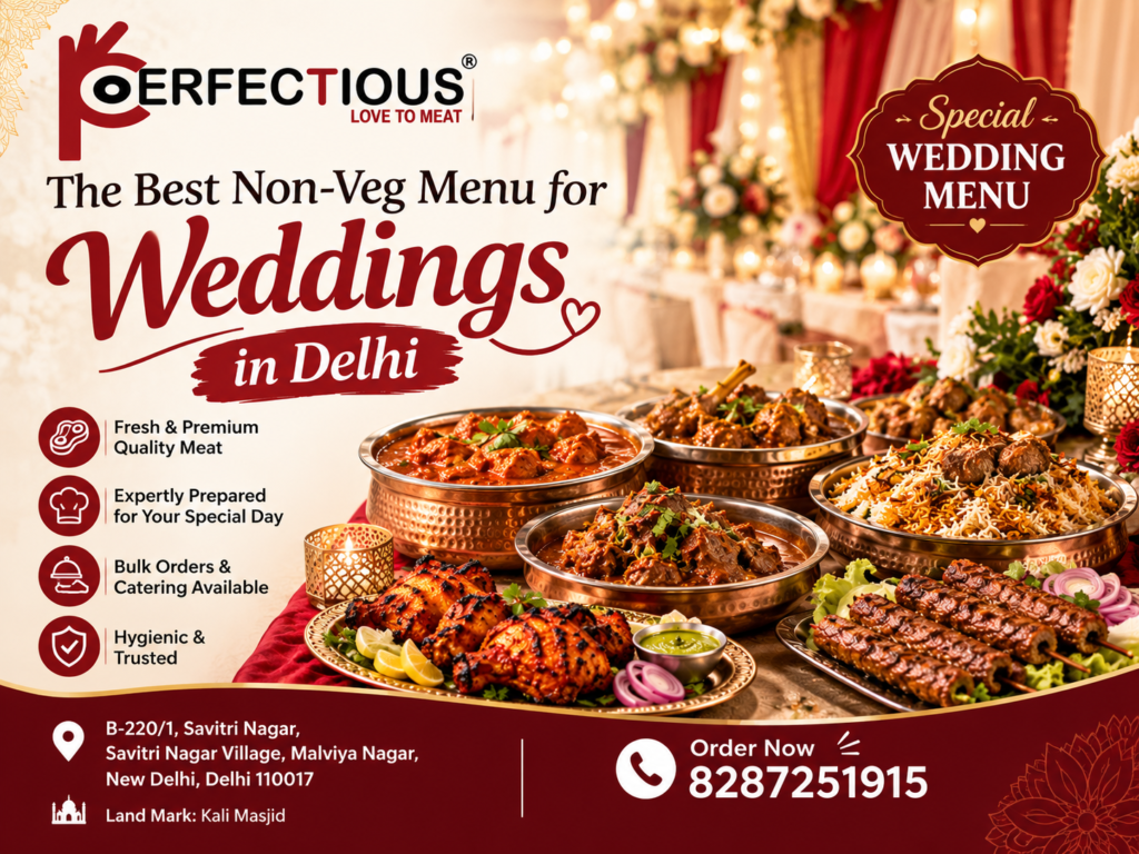 Best Non-Veg Menu for Weddings in Delhi | 8287251915